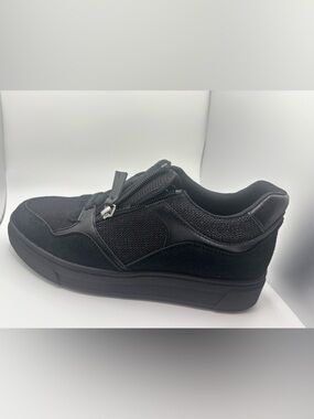 White Mountain Women’s Black Casual Zip-Front Sneaker